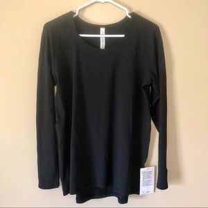 NWT Lululemon Emerald Long Sleeve Top Black